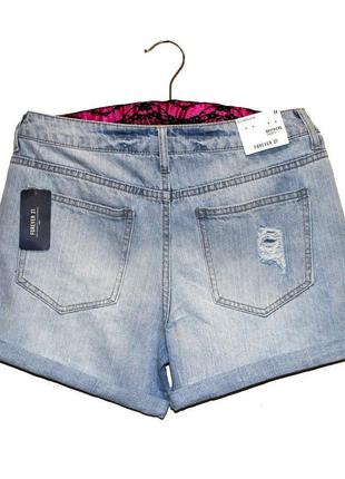 Forever 21. denim. нові джинсові шорти бойфренд у модному дизайні. на наш р-р 42.7 фото