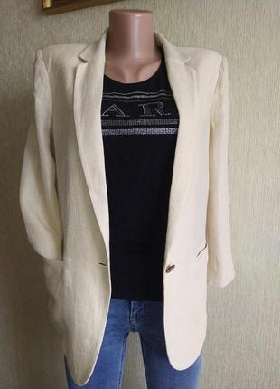 Massimo dutti льняной фирменный пиджак