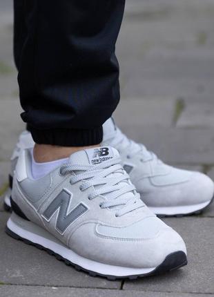 Чоловічі сірі кросівки new balance 574 silver grey