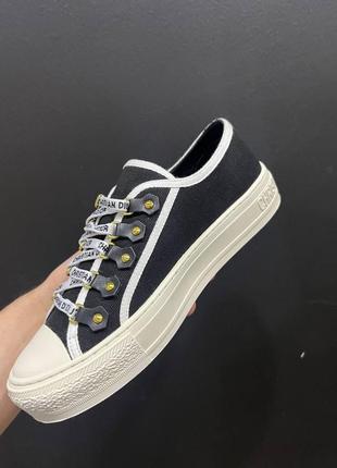 Женские кроссовки vans knu school black / white platform