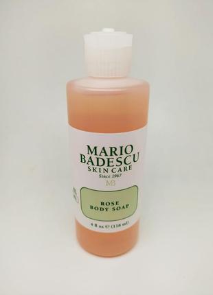 Пенистый гель для душа с ароматом розы mario badescu rose body soap