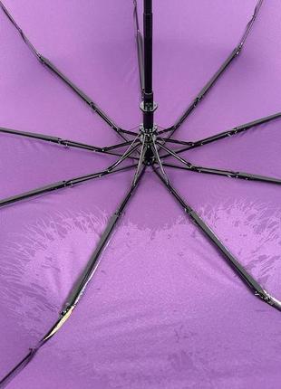 Женский зонт полуавтомат на 9 спиц антиветер от toprain с патриотической символикой, фиолетовый, 05370-35 фото