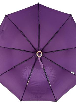 Женский зонт полуавтомат на 9 спиц антиветер от toprain с патриотической символикой, фиолетовый, 05370-34 фото