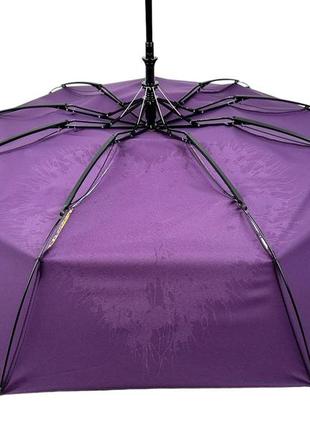 Женский зонт полуавтомат на 9 спиц антиветер от toprain с патриотической символикой, фиолетовый, 05370-37 фото