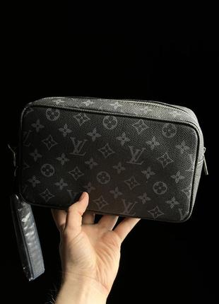 Клатч louis vuitton alpha wearable wallet grey canvas