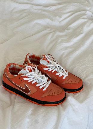 Чоловічі кросівки nike sb dunk low orange lobster найк данк помаранчевого кольору