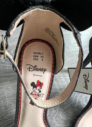 Босоножки новые минные микки маус minnie mouse ✨ disney ✨ с бантиками туфли на шпильке на высоком каблуке босоножки 40р сияющие глиттерные с блестками6 фото
