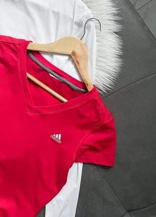 Червона спортивна футболка adidas2 фото