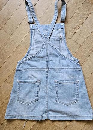 Крутой джинсовый комбинезон zara 7