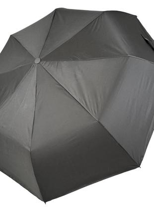 Женский однотонный зонт полуавтомат от tnebest с серебристым покрытием изнутри, серый, 0614-2