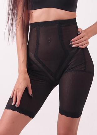 Панталоны утягивающие моделирующие фигуру для коррекции живота - черные (2131)