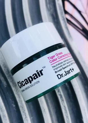 ✔️оригінал крем коректор cc для обличчя dr.jart cicapair tiger grass color correcting treatment spf 301 фото