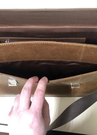 Статусный кожаный деловой портфель marks&amp;spencer сумка для ноутбука деловой кожаный портфель4 фото