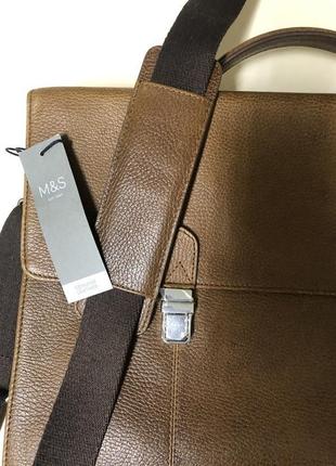 Статусный кожаный деловой портфель marks&amp;spencer сумка для ноутбука деловой кожаный портфель2 фото