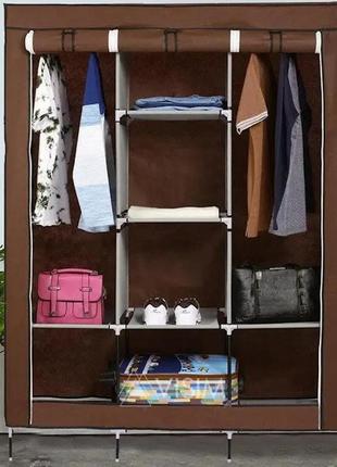 Тканинна складана шафа на 3 секції storage wardrobe 88130 красиві текстильні меблі для кімнати