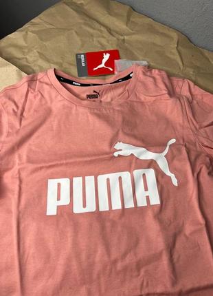 Оригинальный футболка puma tee розовая