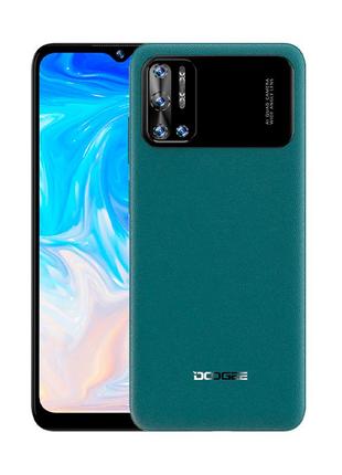 Мощный смартфон doogee n40 pro green 6/128 гб мобильный телефон с большим экраном и батареей