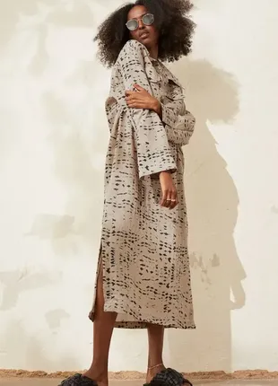 H&m стильное платье-кафтан из лиоцелла
