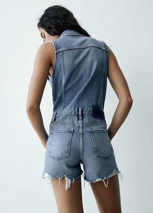 Джинсовый ромпер комбинезон zara s3 фото