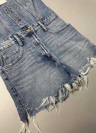 Джинсовый ромпер комбинезон zara s8 фото