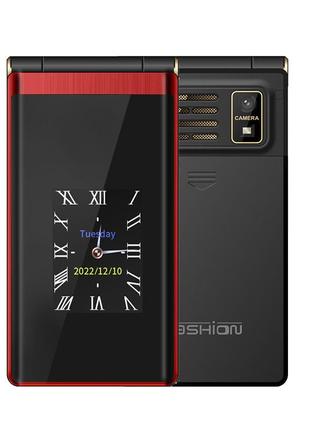 Телефон розкладачка tkexun m1 (yeemi m1) red кнопковий мобільний телефон зручний бабусефон