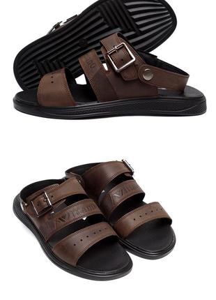 Мужские кожаные сандалии из натуральной кожи на лето обувь *97кор.кр*