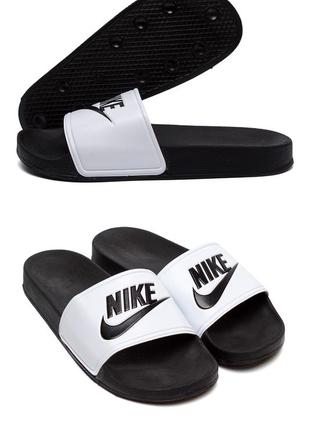 Чоловічі літні шльопанці nike white на літо взуття *м 100-2*