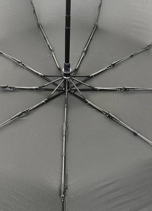 Жіноча складна парасоля автомат на 9 спиць з тисненим принтом парижа від frei regen, чорний 0822-64 фото