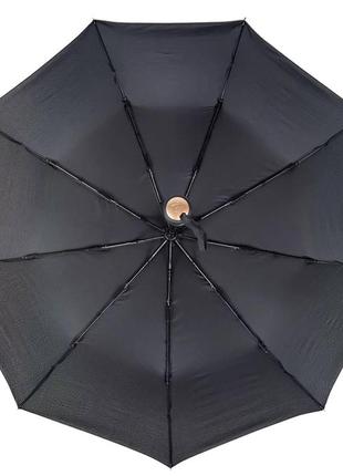 Жіноча складна парасоля автомат на 9 спиць з тисненим принтом парижа від frei regen, чорний 0822-66 фото