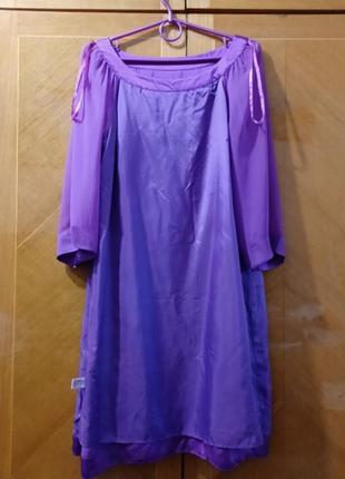 Шовкова красива сукня  з квітами  р.12 / 40 від monsoon8 фото