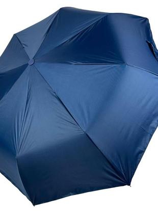 Женский однотонный зонт полуавтомат от tnebest с серебристым покрытием изнутри, синий, 0614-1