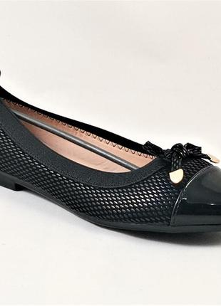 Женские балетки черные мокасины туфли лаковые (размеры: 40) - 8-64 фото