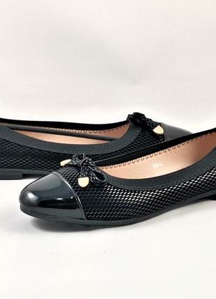 Женские балетки черные мокасины туфли лаковые (размеры: 40) - 8-62 фото