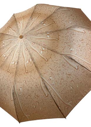 Женский зонт полуавтомат "капли дождя" от s&l на 10 спиц, бежевый, 01605р-6