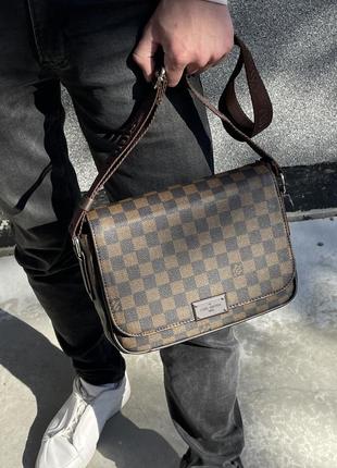 Сумка louis vuitton district pm brown chess