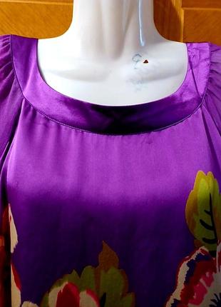 Шовкова красива сукня  з квітами  р.12 / 40 від monsoon9 фото