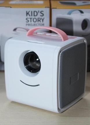 Проектор портативный детский kids story projector q2 мини мультимедийный проектор для ребенка