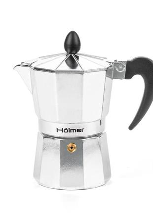 Гейзерная кофеварка holmer cf-0150-al 3 чашки 150 мл