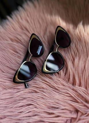 Детские солнцезащитные очки черные кошечка