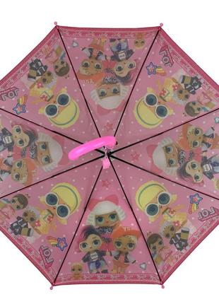 Дитяча парасоля-тростина, напівавтомат "lol / лол" від paolo rosi, з рожевою ручкою, 0077-23 фото