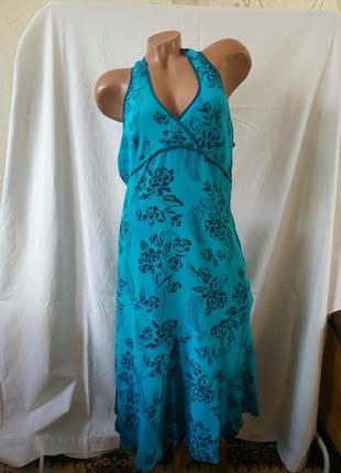 Сукня/сарафан у квіти/шовк