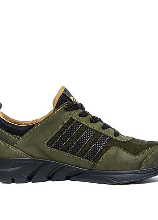 Чоловічі шкіряні кросівки adidas terrex  green хакі7 фото