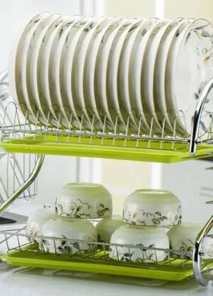 Стойка для хранения посуды kitchen storage rack, сушилка для посуды4 фото