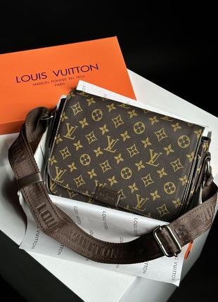 Сумка louis vuitton district pm brown canvas