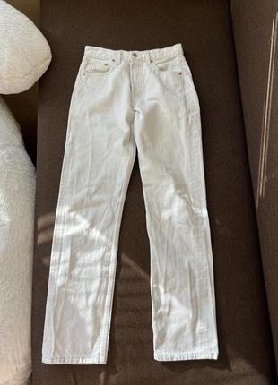 Белые джинсы levi's оригинальные высокая посадка