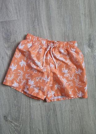 Летние детские шорты с пальмами h&m 8 9 10 лет