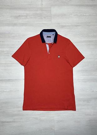 Фирменная мужская коралловая футболка тенниска поло polo