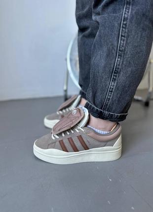 Кроссовки adidas campus x bad bunny chalky brown