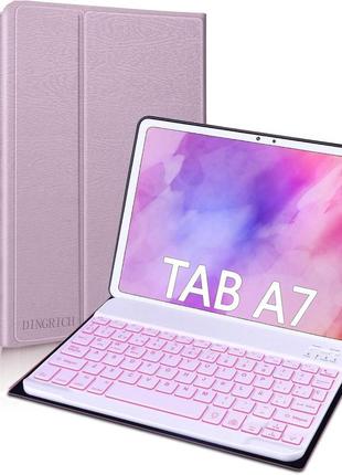 Клавіатура-чохол для планшета dingrich funda pink для samsung galaxy tab a7 10.4" рожевий