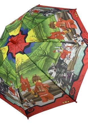 Дитяча парасоля для хлопчиків "лего ниндзяго" від paolo rossi, з червоною ручкою, 0017-9